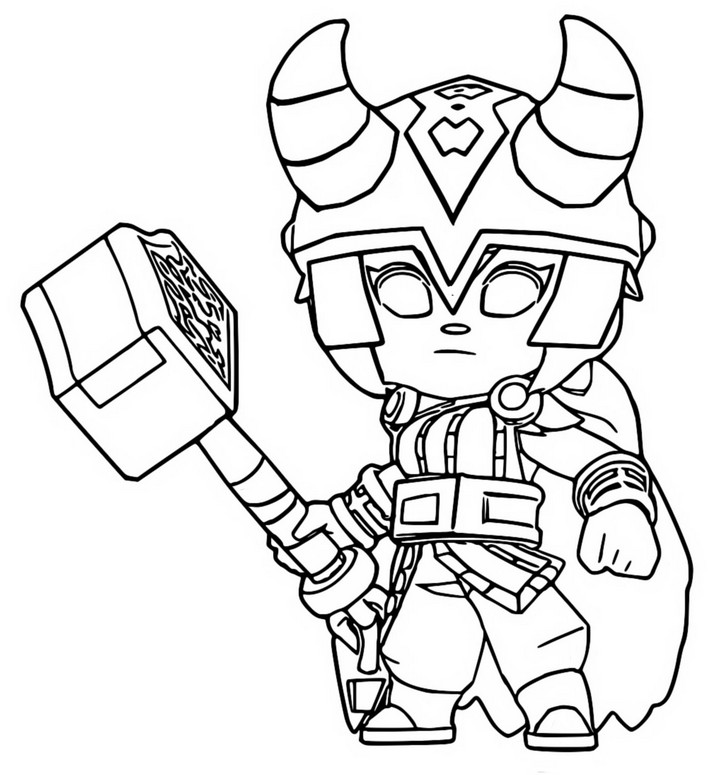 Desenho para colorir Thor Bibi