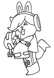 Immagine da colorare - Fangirl Cony - Brawl Stars - Ranked
