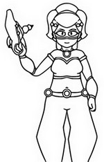 Illustrazione da colorare - Shelly Dancer - Brawl Stars - Ranked