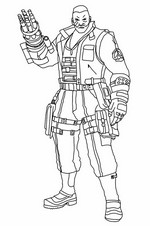 Foglio da colorare - Barret Wallace - Final Fantasy 7