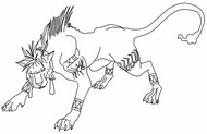 Immagine da colorare - Red XIII - Final Fantasy 7