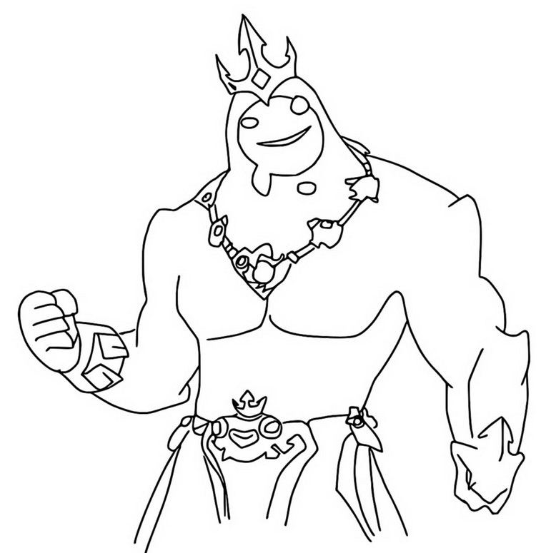 Coloring page Poseidon