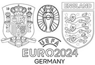 Foglio da colorare - Finale - UEFA EURO 2024