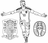 Disegno da stampare - Dani Olmo - UEFA EURO 2024