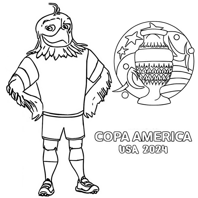 Desenho para colorir Mascote e logotipo