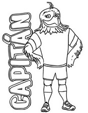Dibujo para colorear - Mascota - Copa América 2024