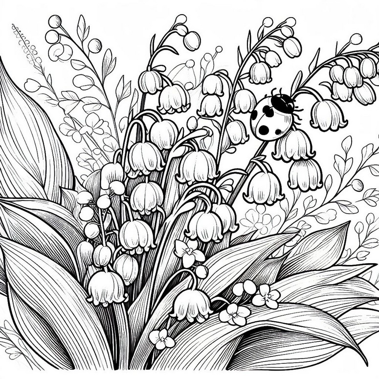 Coloring page Ladybug