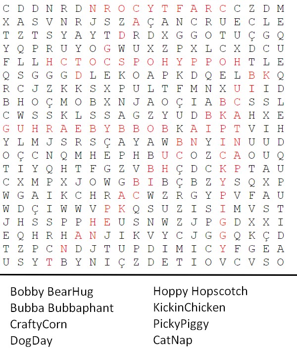 Coloring page Hidden words (solution)