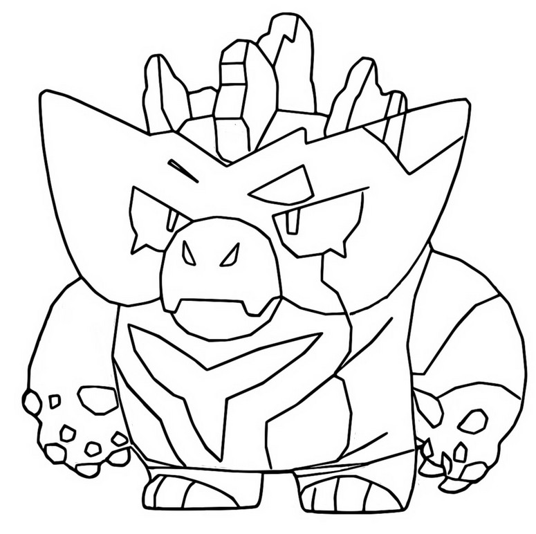 Coloring page Red Godzilla Buzz