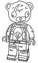 Inkleurbare afbeelding - Cuddle Team Leader - Fortnite Lego