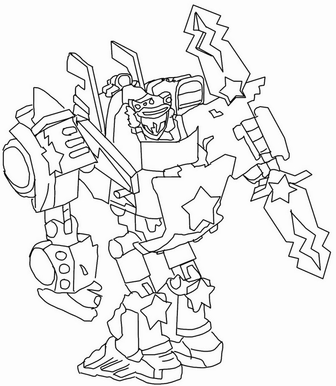 Coloriage Power – Robot