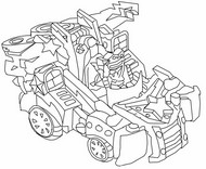 Drawing to color - Power – Robot : Car - Superthings - Turbo Warriors