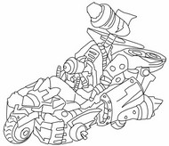 Free coloring page - Speed –Robot : Car - Superthings - Turbo Warriors