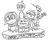 Tekening om in te kleuren - Er ontstaan ​​nieuwe emoties - Inside Out 2