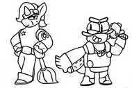 Folha para colorir - Clancy & Berry - Brawl Stars - Classic