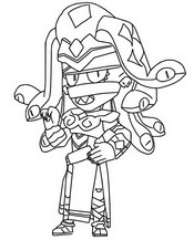 Ilustração para colorir - EMZ Medusa - Brawl Stars - Classic