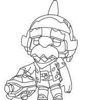 Desenho para colorir Gale Casco de Tartaruga