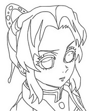 Ilustração para colorir - Shinobu Kocho - Demon Slayer Temporada 4