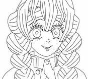 Darmowa kolorowanka - Mitsuri Kanroji - Demon Slayer Sezon 4