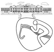 Tekening om in te kleuren - Paardrijden bij het Paleis van Versailles - Sport Parijs