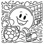 Drawing to color - Soccer - Smileys at the Olympic Games