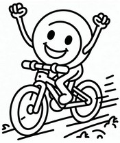 Dibujo descargable - Ciclismo - Emoticonos en los Juegos Olímpicos