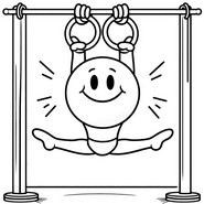 Dibujo para imprimir - Gimnástico - Emoticonos en los Juegos Olímpicos