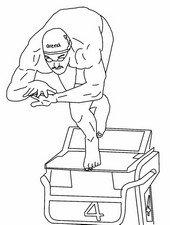 Ausmalbild zum Herunterladen - Florent Manaudou - Französische Athleten Olympische Spiele 2024