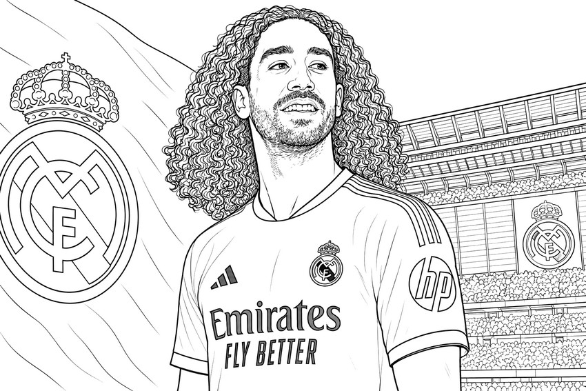 Boyama Sayfası Futbol - Real Madrid - Marc Cucurella