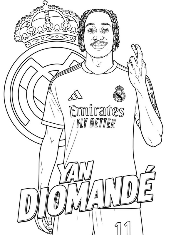 Boyama Sayfası Futbol - Real Madrid - Yan Diomandé