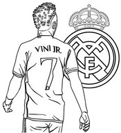 Coloriage - VINI JR 7. - Football - Real Madrid