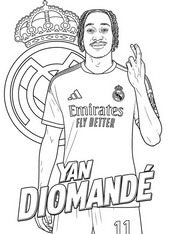 Ücretsiz boyama resmi - Yan Diomandé - Futbol - Real Madrid