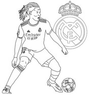 Dessin à colorier - Eduardo Camavinga - Football - Real Madrid