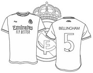 Coloriage gratuit - Maillot Bellingham - Football - Real Madrid