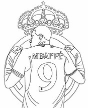 Kolorowanka Prezentacja Kyliana Mbappé