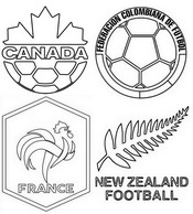Dessin à colorier - Femmes - Groupe A - Football - Jeux olympiques 2024