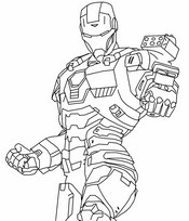 Zeichnung zum Ausmalen - War Machine - Fortnite - Absolut Doom