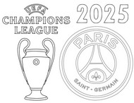 Desenho gratuito - Vencedor: PSG - Liga dos Campeões da UEFA 2024-2025