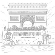 Desenho para imprimir - Desfile do PSG na Champs-Élysées - Liga dos Campeões da UEFA 2024-2025