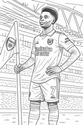 Dibujo para colorear Bukayo Saka