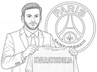 Coloring page Khvicha Kvaratskhelia