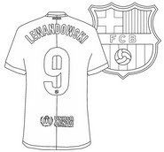 Coloring page Lewandowski jersey
