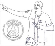 Desenho para colorir Ousmane Dembélé - PSG