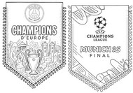 Dibujo para colorear PSG - Banderín