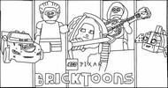 Coloring page - Poster - LEGO Pixar: Bricktoons