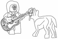 Downloadable coloring - Coco - LEGO Pixar: Bricktoons