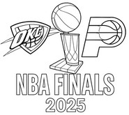 Dibujo descargable - Finales - Baloncesto NBA 2024-25