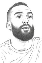 Disegno da colorare - Rudy Gobert - Pallacanestro NBA 2024-25