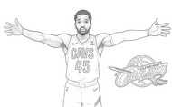 Coloring page Donovan Mitchell