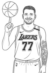 Coloring page Luka Dončić